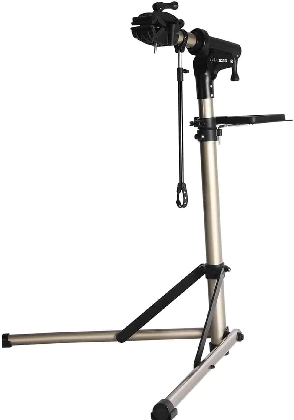 CXWXC Bike Workstand with Adjustable, Bicycle Repair Stand for Maintenance Folding and Lightweight (Champagne-3) A: Champagne